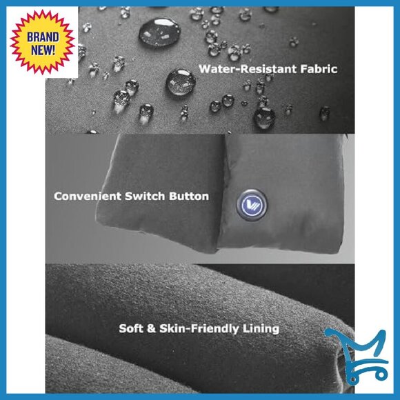 Heated Down Scarf with Battery 20H Warmth Unisex Winter Accessory - Picture 5 of 8